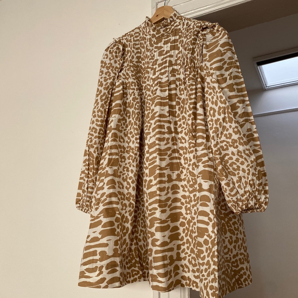 Ganni cotton mini dress